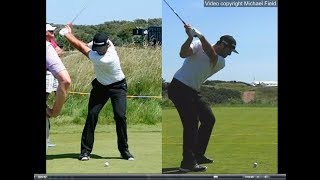 Jon Rahm golf swing  Long Iron faceon amp downtheline July 2017 [upl. by Migeon]