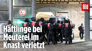 Gefängnismeuterei Polizei stürmt Knast in Thüringen  JVA Untermaßfeld [upl. by Aronek]